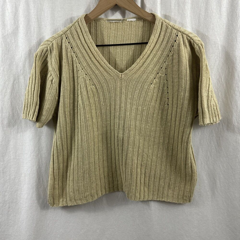 Unbranded Vintage Boxy Oversized Sweater Top Womens M Boho Lounge Preppy